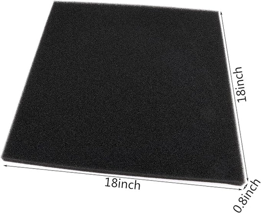 Aquarium Filter Bio Sponge Pad, Foam Sponges Filter Media, Cut fit it Filter Accessories for Fish Tanks and Ponds (18"x18"x0.8" (50PPI) 1 Pack)