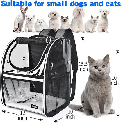 BAGLHER Cat Carrier Backpack, Airline Approved Pet Travel Carrier with Fleece Pad for Puppy and Small Animals