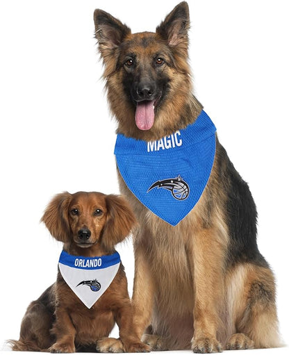 Pets First NBA Dog Bandana - Orlando Magic Reversible Pet Bandana. 2 Sided Home & Away Sports Bandana with a PREMIUM Embroidery TEAM Logo, Large/X-Large