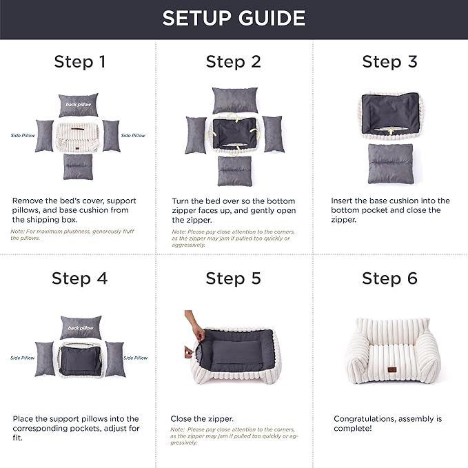 Bedsure ComfyFleece™ Cute Cat Couch for Pets - As Seen on TV on Good Day New York, Small Medium Dog Bed, Supportive Couch Bed for Small Dogs, 30 Inch, Warm Grey