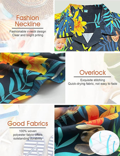 Custom Hawaiian Shirt with Face Photo Picture for Men Women Kids Youth Adult, Tropical Personalized Hawaiian Shirts Gift