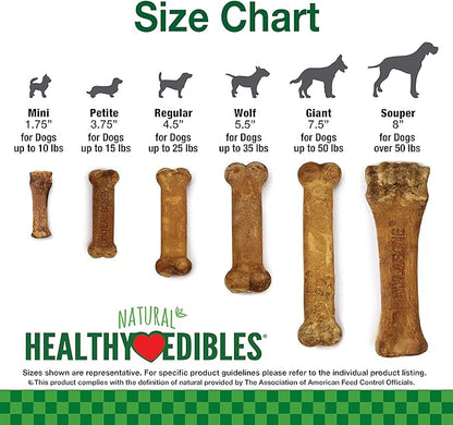 Nylabone Healthy Edibles Natural Dog Chews, Long Lasting Bones for Dogs, Chicken Flavor Dog Treats, X-Large (1 Count)