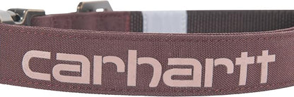 Carhartt Nylon Duck Dog Collar, Fully Adjustable Durable 2-Ply Cordura Nylon Canvas Collars for Dogs, Deep Wine, Large