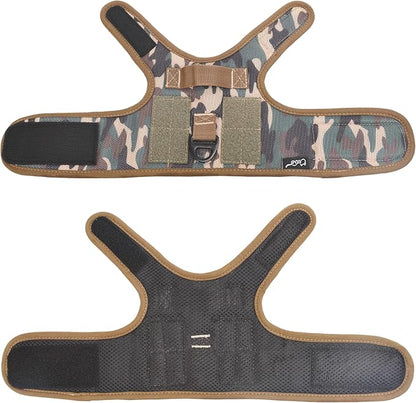 Tactical Cat Harness and Leash for Walking Escape Proof Breathable Mesh Fabric, Green Jungle Camo, Medium, Adjustable Cat Walking Jackets, Padded Stylish Cat Vest