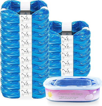 15 Pack Cat Litter Refills Bag, Litter Refills Compatible with Your Standard and Plus Refill Cartridge(Included One Refill Cartridge)