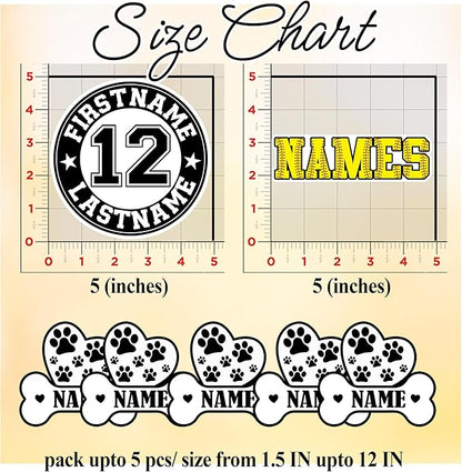 Custom Dog Paw Bone Sticker Personalized Pet Name Decal Cute Heart and Pawprint Design Waterproof Durable Vinyl for Dog Owners Laptops Cars Crates Water Bottles Pet Supplies Animal Lover Gift