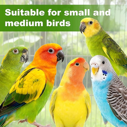 Rotating Bird Perches, Natural Wooden Perch with Chew Toy, Bird Toys for Small & Medium Birds, Small, Natural Wood Color, 1 Set