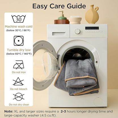 Bedsure Waterproof Dog Blankets for Extra Large Dogs - XL Cat Blanket Washable for Couch Protection, Sherpa Fleece Puppy Blanket, Soft Plush Reversible Throw Furniture Protector, 50x60, Grey