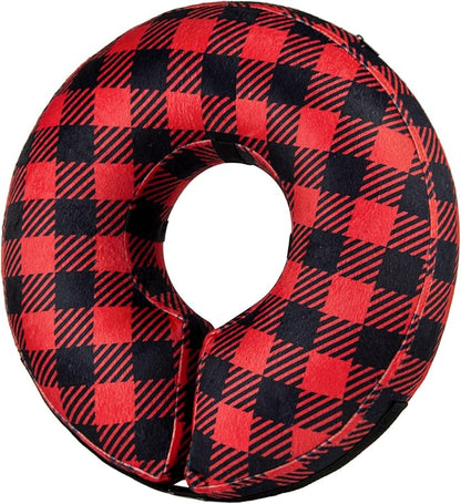 BENCMATE Inflatable Dog Cone Collar Alternative, Soft Dog Cone for Small Medium Large Dogs and Cats, Neck Recovery ECollar Donut Collar After Surgery (Large, Plaid)