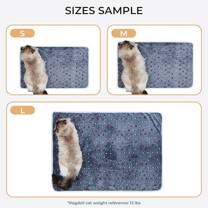 Luciphia 1 Pack 3 Blankets Super Soft Cute Dot Pattern Pet Blanket Flannel Throw for Dog Puppy Cat Medium(30x20), Blue