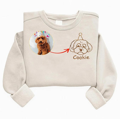 Custom Pet Sweatshirts with Photo and Name, Personalized Dog Sweatshirt, Gifts for Dog Mom, Dad