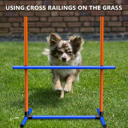 Dog Agility Training Jumping Hoop for Small Medium Dogs, Adjustable Height Pet Exercise Equipment for Outdoor Backyard (2)