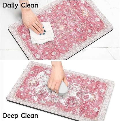 Pet Food Mats for Floor, Absorbent Dog Mat for Food and Water Dispenser, Quick Dry Cat Dog Food Mat Pet Supplies