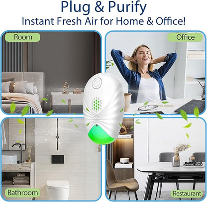 Air Purifiers for Home (4-Pack),Plug-in Air Purifier with Negative Ion Technology, Quiet Odor Eliminator for Smoke, Pets, Kitchen, Bathroom, Dust, and More