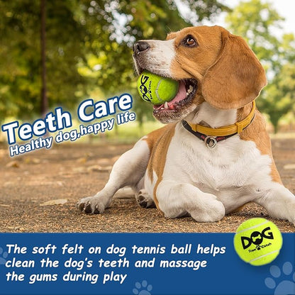 Squeaky Tennis Balls for Dogs - Bulk 50 Pack 2.5'' Durable Non-Toxic Outdoor Dog Toys Balls with Mesh Bag, SGS Certified, Colorful Fetch Toys, Medium Large Breeds