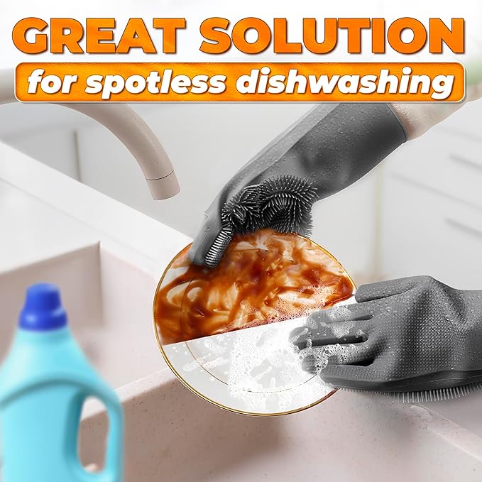 Cat & Dog Washing Gloves for Bathing – 2-in-1 Design Dog Scrubbing Gloves for Grooming, Massaging, and Paw Cleaning