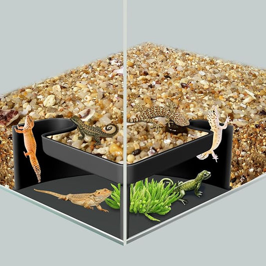 Aquarium Cave Hideout with Viewing Window – Corner Fish Tank Tunnel for Pleco, Cory Catfish, Kuhli Loach, Shrimp & Betta – 2 Hole Plastic Breeding Shelter for Bottom Dwellers (6"x6"x2.5")