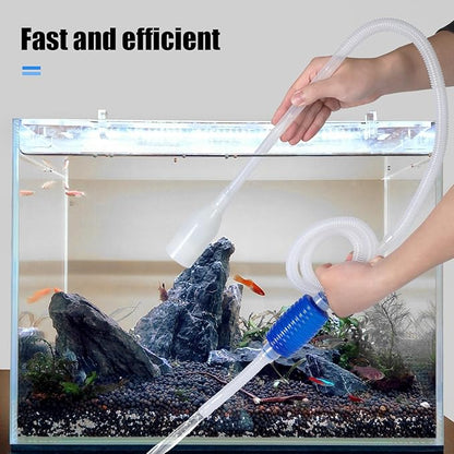 AQUANEAT Aquarium Vacuum Siphon, Fish Tank Water Changer, Gravel Cleaner, Hand Pump