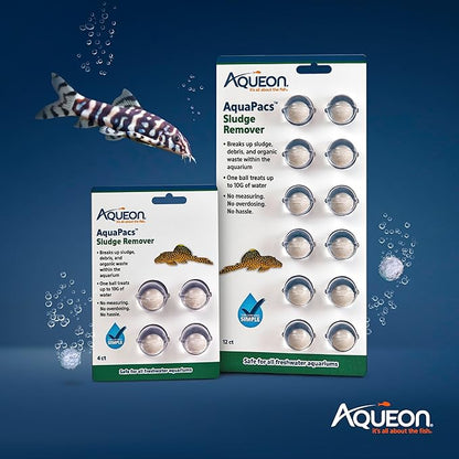Aqueon AquaPacs Sludge Remover 12 Pack, 10 Gallon