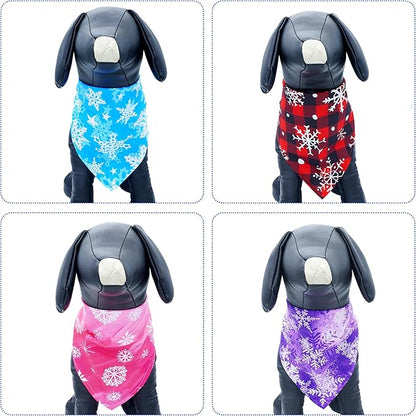 30 Pcs Winter Dog Bandanas Bulk Stitch Dog Bandanas for Small Medium Large Dogs Breed Scarves Grooming M