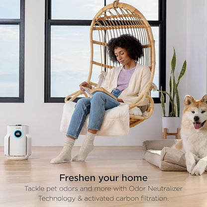 Shark Air Purifier for Home, NeverChange Compact Pro, for Bedroom, Nursery, Home Office, Dorm, HEPA-Exceeding Filter, Captures Pollutants, Pet Dander, Dust, Odor, Smoke, and More, HP072WH, 2025, White