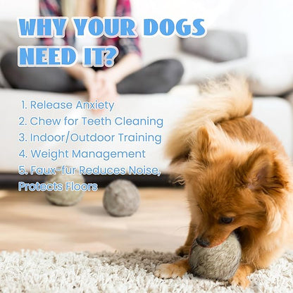 Nocciola Wobble Giggle Ball for Dogs, Interactive Dog Toys for Boredom, Squeaky Ball Dog Toys to Keep Them Busy, Pet Toys for Small Medium Large Dogs, Fun Giggle Sounds When Rolled or Shaken (L)