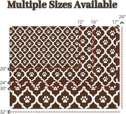 Dog Food Mat 16X24 Inch Pet Feeding Absorbent Mats for Floor Cat Water Bowl Placemats Non-Slip Washable Dog Mat for Food and Water