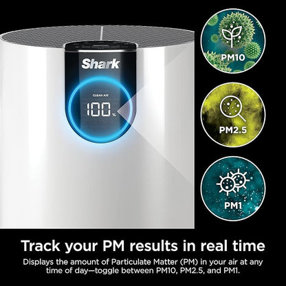 Shark Air Purifiers for Bedroom, Office, Dorm, Small Room, HEPA Air Filter, Odor Eliminator, Covers Up To 500 SQ FT, Air Filtration Removes Smoke, Dust, Allergens, Pet Dander, and Pollutants, HP102