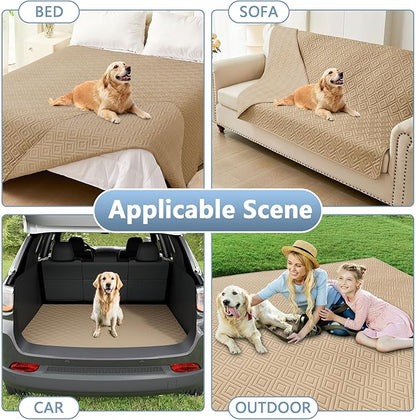 hyha Waterproof Dog Blanket, Soft Dog Bed Cover Pet Blankets, Waterproof Sofa Couch Cover for Dogs Washable, Reversible Pet Couch Covers for Sofa Furniture (40x70 Inch, Camel/Camel)