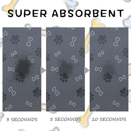 Pet Cat Dog Food Non Slip Mat for Water Bowl, Quick Dry Absorbent Feeding Mat, 18.1 * 11.8 in, Black