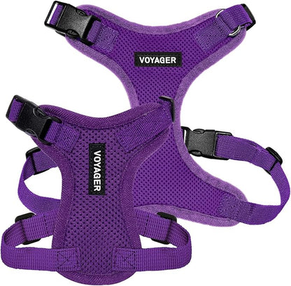 Voyager Step-in Pet Harness - All Weather Mesh, Adjustable Step in Harness for Cats and Dogs by Best Pet Supplies - Purple, XL