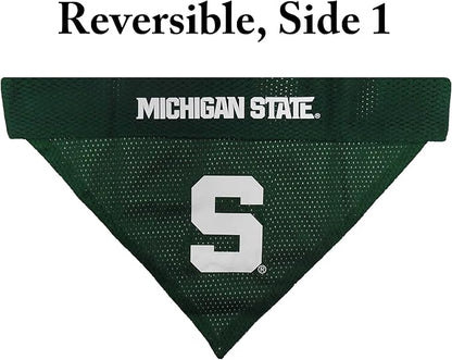 Pets First Collegiate Pet Accessories, Reversible Bandana, Michigan State Spartans, Large/X-Large