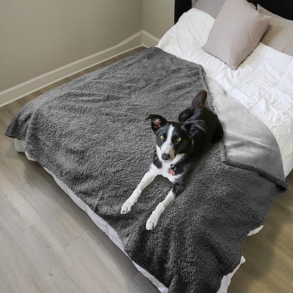 Kritter Planet Waterproof Bed Blanket for Couples, Washable Stain Proof Pad Bed Cover, Reversible Leakproof Protector, Liquid Pee Proof Blanket for Couch Sofa, 80x90 inch, King Size