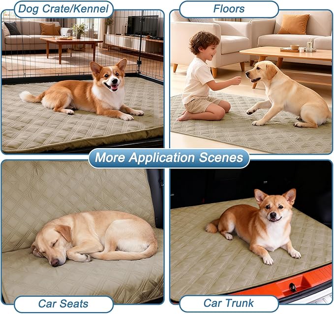 hyha Waterproof Dog Blanket, Reversible Pet Bed Blanket, Soft Sofa Couch Cover for Dogs Washable, Waterproof Pet Couch Covers for Sofa Puppy Cats Furniture Protector(40"x80", Taupe/Beige)