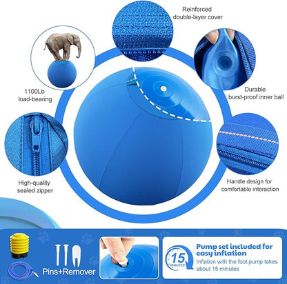 Happypaw 18'' Herding Ball for Dogs – Enhanced Chew Resistance & Heavy-Duty Material,Durable Dog Toy Agility Equipment for Australian Shepherds, Cattle, Border Collies, and Small/Medieum Breed