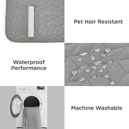 Bedsure 100% Waterproof Couch Cover for Dogs Washable - Non Slip Waterproof Dog Blanket for Couch Sofa, Lightweight Furniture Protector Durable for Pet Cat Puppy with Non-Slip Bottom, Grey, 40x50IN