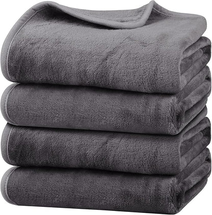 Onarway Dog Blanket Washable for Puppy: 4 Packs Dog Blankets 40”x28” - Fluffy Soft Small Throw for Cat Puppy Kitten Dogs - Fleece Pet Blankets for Bed Sofa Car and Indoor - Purple