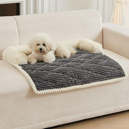HAOMAIJIA Dog Couch Bed for Large Dogs, Non Slip Pet Couch Covers for Sofa Thick Soft Washable Dog Couch Cover Protector All Seasons Universal Dogs and Cats Bed Mat (Grey, X-Large)