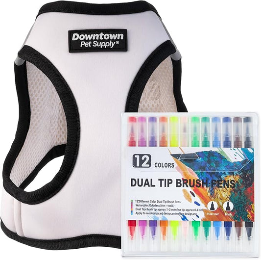 Downtown Pet Supply Step in Dog Harness for Small Dogs No Pull, Small, Doodle - Adjustable Harness with Padded Mesh Fabric and Reflective Trim - Buckle Strap Harness for Dogs