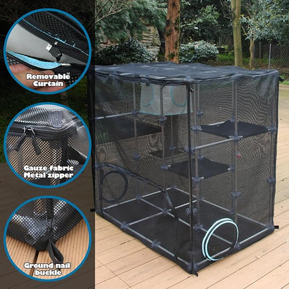 INTURN Catio Outdoor Cat Enclosure, Mega Kit for Outdoor and Indoor(Mega Kit)
