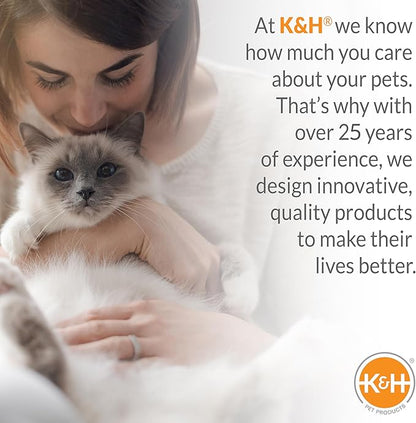 K&H Pet Products Self-Warming Cat Bed Pad,Self Heating Pad for Outdoor Cat Houses,Warming Mat for Indoor Pet Beds&Furniture,Reversible Blanket,Machine Washable-Small 21 X 17in Gray/Black,(Pack of 6)
