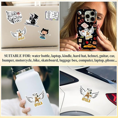 Custom Pet Memorial Paw Name Sticker Personalized Text Photo Rememberance Decal Waterproof Die Cut Vinyl & Transparent DTF Decal for Water Bottle Laptop Car Helmet Gifts for Men Women