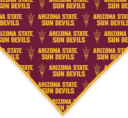 Arizona State Sun Devils Officially Licensed Bandana for Dogs and Cats | Fits Pets Great Gift Idea | Easy-to-Tie (Large, 28")