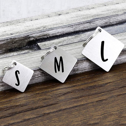 Ultra Joys Dog ID Tag, Custom Dog Tag Personalized Cat Tag, Pet ID Tag, Brushed Stainless Steel Diamond Dog Tag Silver Large