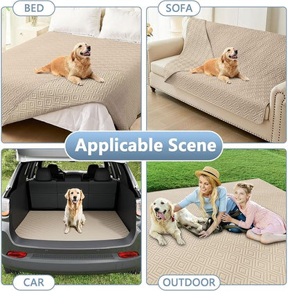hyha Waterproof Dog Blanket, Soft Dog Bed Cover Pet Blankets, Waterproof Sofa Couch Cover for Dogs Washable, Reversible Pet Couch Covers for Sofa Furniture (30x70 Inch, Taupe/Taupe)