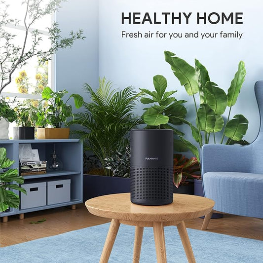 Air Purifiers for Bedroom, FULMINARE H13 True HEPA Air Filter, Quiet Air Cleaner With Night Light, Portable Small Air Purifier for Home, Office, Living Room Black