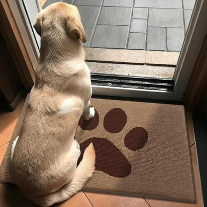 Buganda Dog Door Mat for Muddy Paws, Absorbent Dirt Trapper Non Slip Indoor Doormats, Washable Low-Profile Mat for Mud Dogs, Entryway Carpet for Inside Floor (30x20 Inches, Beige)
