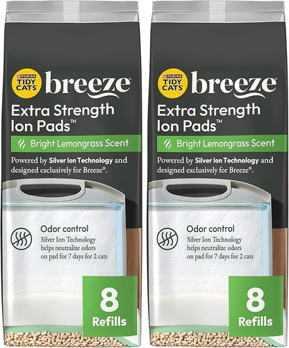 Purina Tidy Cats Cat Litter Breeze Pads Refill Pack Multi Cat Litter Pads - 8 ct. Bag (Pack of 2)