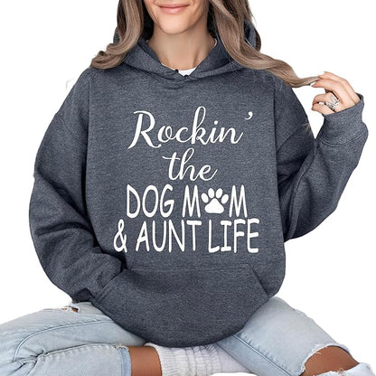 Custom Dog Mom Shirt for Women Pet Ears Sweatshirt with Name Unique Puppy Line Art Cute Dad Hoodie for DogDad Owner Lover