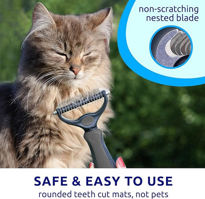 Pat Your Pet Deshedding Dog Brush For Shedding – Cat Brushes For Indoor Cats, Double-Sided Cat Brush Deshedding & Grooming Tool For Long Haired And Short Haired Dogs, Skin-Friendly
